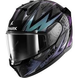 SHARK Helmets D-Skwal 3 Graphic Motorcycle Helmet - Black/Purple