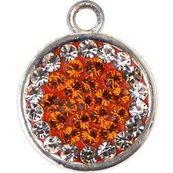 Dreamtime Creations Game Time Bling Circular Dangle - Silver/Transparent/Orange