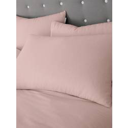 Catherine Lansfield Brushed Cotton' Pair Pillow Case Pink