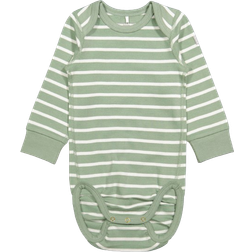 Polarn O. Pyret Striped Baby Body - Green (60491279-665)