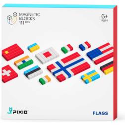 PIXIO Flags Magnetic Building Blocks 162 pcs