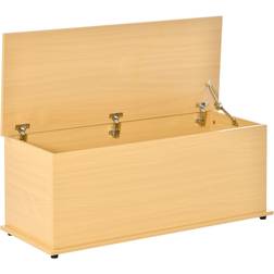 Homcom Chest with Lid Wooden Trunk Organiser Storage Box