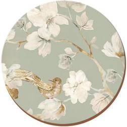Milwaukee Tops Duck Egg Floral Bird Premium Coaster 12cm 4pcs