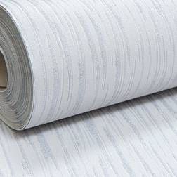 Muriva Sophie Laurence Embossed Plain Light Grey Silver Glitter Blown Vinyl Textured Wallpaper A06119