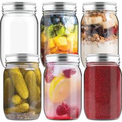 Mason Jars Preserving Overnight Oats Homemade Jam Food 6pcs