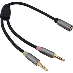 Helos Adapterkabel, Klinke 3,5mm Buchse/2x Klinke