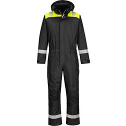 Portwest PW3 Winter Coverall PW353 Black/Yellow Colour: Black/Yellow
