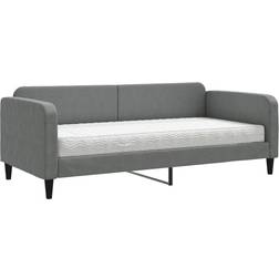 vidaXL Daybed with Mattress Dark Grey Soffa 213cm 3-sits