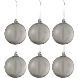 J-line Baubles Regular Transparent Gray Small Décoration de Sapin de Noël 8cm 6pcs