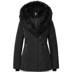 Mackage Adali Hooded Shearling Down Jacket - Black