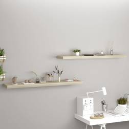 vidaXL Wandschappen Zwevend 2 St 120 x 23.5 x 3.8 cm