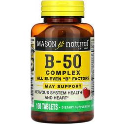 Mason Natural B 50 Complex All Eleven “B” Factors 100 st