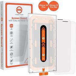 Mobile Origin Mobile Origin Skærmbeskyttelse m/Applikator t/iPhone 14 Plus/13 Pro Max 9H 2pk
