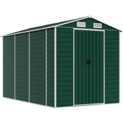 vidaXL Capanno da Giardino Verde 191x300x198 cm In Acciaio Zincato (Superficie edificio )