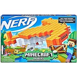 Nerf Minecraft Pillager's Crossbow Dart-Blasting Crossbow, Real Crossbow Action, Includes 3 Official Elite Darts