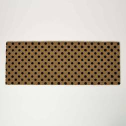 Homescapes Spotted Coir Double Door Mat Runner Brown cm