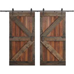 Coast Sequoia Coast Sequoia 84in Pine Wood Double Hardware Sliding Door (x84")