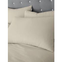 Catherine Lansfield Brushed Cotton' Pair Cream Pillow Case White (76x)