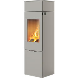 Rais Nexo 140 Nickel Wood Stove With Steel Door