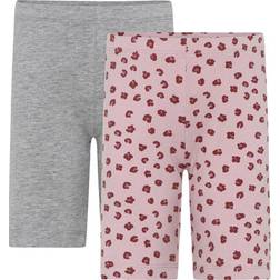 Minymo Girl's Bike Shorts 2-pack - Grey