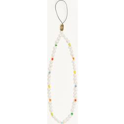 Burga Rainbow Splash White Pearl Phone Charm
