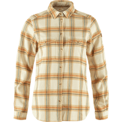 Fjällräven Övik Heavy Flannel Shirt W, Chalk White-Dune Beige