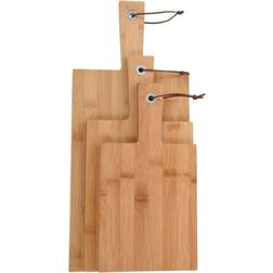 Excellent Houseware Bamboo Cutting 3-Piece Brown Chopping Board 3pcs