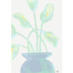 Pelcasa Flowers Mint Green Plakat 30x40cm