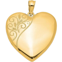 Bagatela Swirl Heart Locket Pendant - Gold