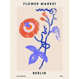 Pelcasa Flower Market Berlin Beige Plakat 21x30cm