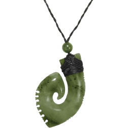 81st Generation Matau Hand Carvede Pendant Necklace - Green