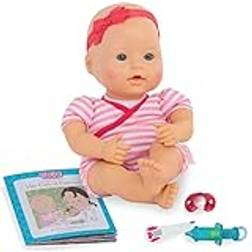 Battat Baby Sweetheart Baby Puppe mit Kleidung, Schnuller und Zubehör zum Arztbesuch – Weiche Puppe und Bilderbuch auf Englisch – Spielzeug ab 2 Jahre