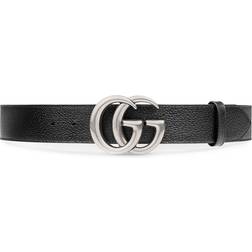 Gucci GG Buckle Leather Belt Men - Black