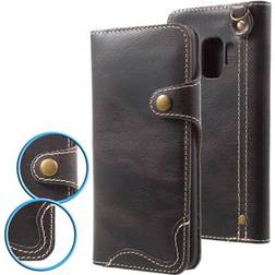 MTP Products Samsung Galaxy S9 Retro Læderpung Sort
