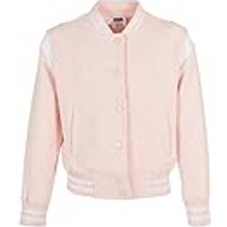 Urban Classics Girl's Inset College Sweat Jacket - Pink/White