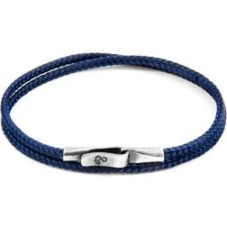 Anchor & Crew Liverpool Rope Bracelet - Silver/Blue