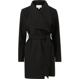 Vila Frakke viCooley Collar Belt Coat Sort