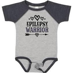 Inktastic Baby's Epilepsy Warrior Awareness Support Gif Bodysuit - Heather/Navy