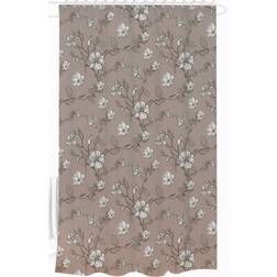 Home -Tex Duschdraperi 180 x 180 cm Rosa Blommor