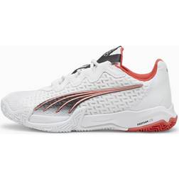 Puma Nova Elite Padel, White Black/Active Red