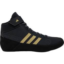 Adidas Men's HVC Wrestling Shoes, Black/Charcoal/Metallic Gold