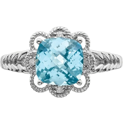 Jewelrypot Ring - Silver/Topaz/Diamonds