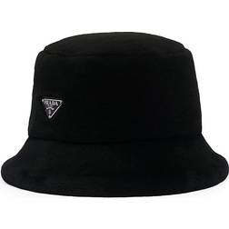 Prada Shearling Bucket Hat - Black