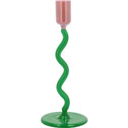 Villa Collection Styles 19.6 cm Green-Pink Candlestick