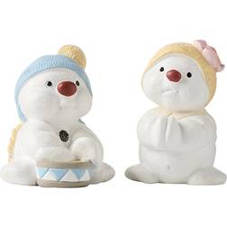 Klarborg Snowmen Thamias and Time 2023 White Dekorationsfigur 5cm 2stk