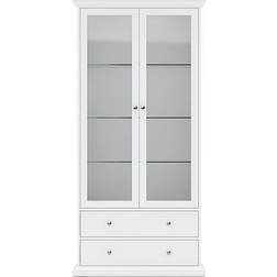 Tvilum Paris White Glass Cabinet 96x201cm