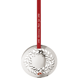 Georg Jensen Euro Magnolia Wreath 2016 Silver Juletræspynt 8.3cm