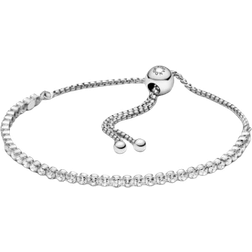 Pandora Sparkling Slider Tennis Bracelet - Silver/Transparent