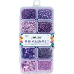 John Bead Sequins & Beads Kit Purple