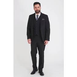 Big & Tall Piece Tailored Fit Suit Black 60R